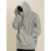 Men's Fleece-Lined Hooded Sweatshirt - High Neck Pullover with Pockets, Loose Fit Casual Winter Warmth, Machine Washable Grey All-Season Top for Daily & Leisure Wear, Sweater Hoodie