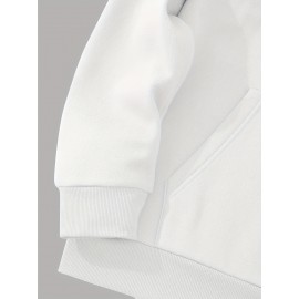 3pcs Men's Casual Fashion Brand Print Hoodie, Long Sleeve Pullover Sweatshirt Set