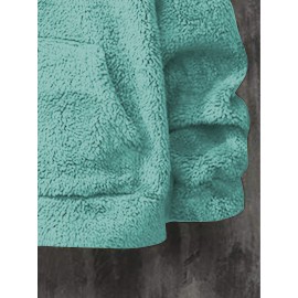 [Cozy Fleece Hoodie] Soft, Warm Men's Cozy Fleece Hoodie with Kangaroo Pocket | Beige Pullover for Fall/Winter, Casual Long Sleeve Sweatshirt with Elastic Cuffs | Plush Texture, Perfect for Outdoor or Indoor Wear, Winter Apparel