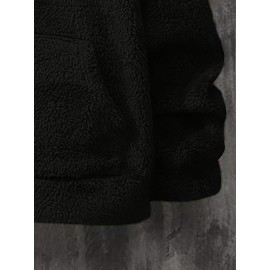 [Cozy Fleece Hoodie] Soft, Warm Men's Cozy Fleece Hoodie with Kangaroo Pocket | Beige Pullover for Fall/Winter, Casual Long Sleeve Sweatshirt with Elastic Cuffs | Plush Texture, Perfect for Outdoor or Indoor Wear, Winter Apparel