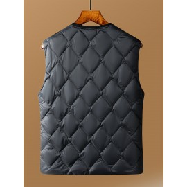 FORTEI 90 Duck Down Winter Warm V-neck Quilted Vest Inner Jacket Men's Vest 3F5061643331