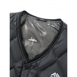 FORTEI 90 Duck Down Winter Warm V-neck Quilted Vest Inner Jacket Men's Vest 3F5061643331