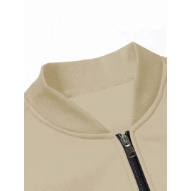 Men's Stylish African Print Zip-Up Jacket - Slim Fit, Beige with 