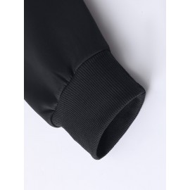 [Sporty Zip-Up Jacket] Rasta Colors Men's Lion Graphic Print Zip-Up Jacket | Machine Washable Regular Fit Outerwear, Sporty Casual Stand Collar Winter Coat, Autumn Apparel, Ethiopia Text